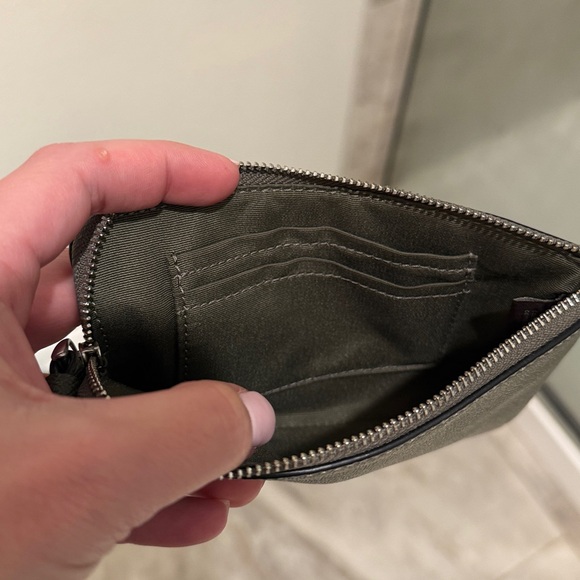Coach Sage Green Leather Wristlet - Picture 3 of 3